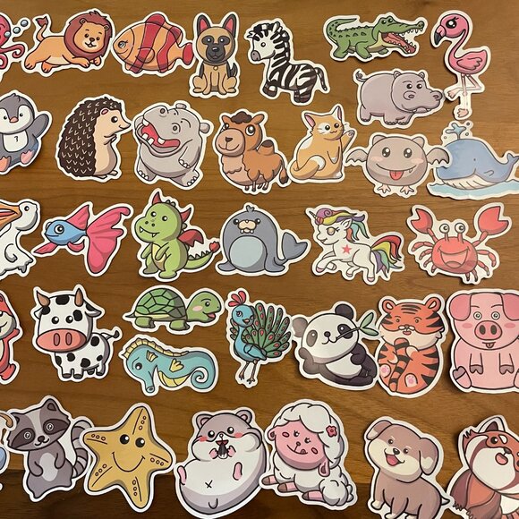 Cute Kawaii Animal 50 PCS Stickers (SKU: 56ST) - Picture 3 of 3